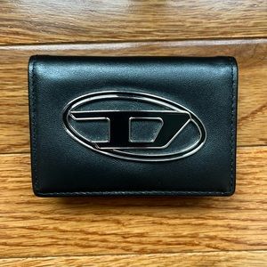 Diesel Black Tri-fold Leather Wallet